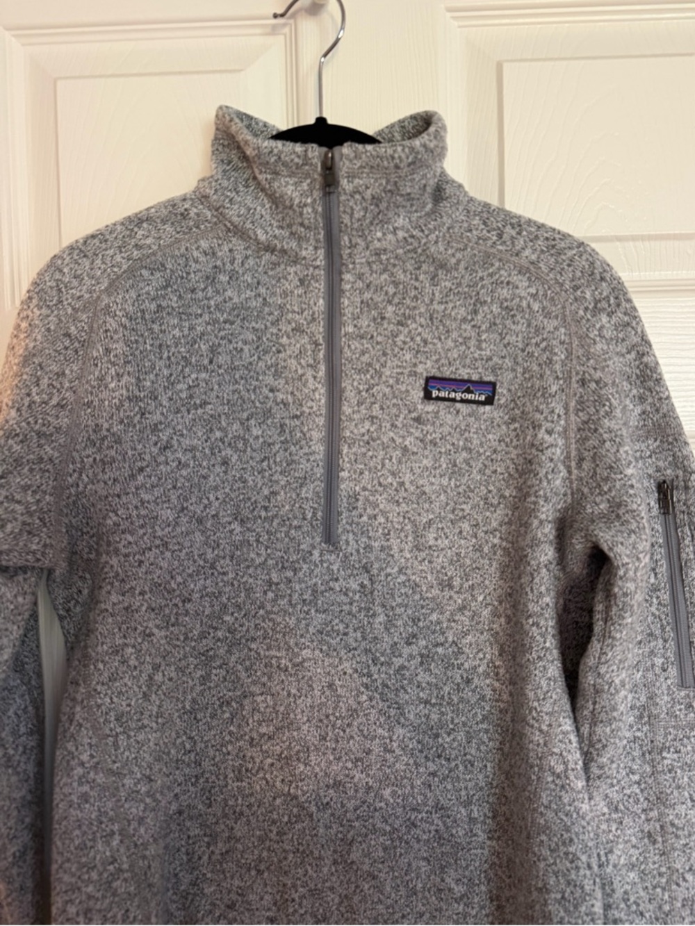 Patagonia Women’s Gray Heather Quarter-Zip Fleece Better Sweater Pullover size S - Picture 3 of 7